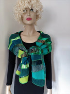 Liz & Joe - Sjaal S 425 M 4 - Verschillende kleuren groen