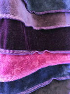 Liz & Joe - Sjaal van zacht stretch fluweel S425N - fuchsia,roze,paars,zwart