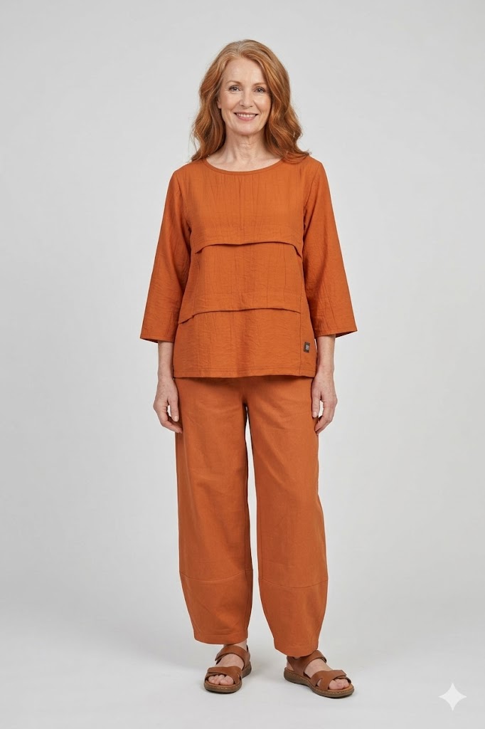 E-Avantgarde - Blouse 15161 - Paprika