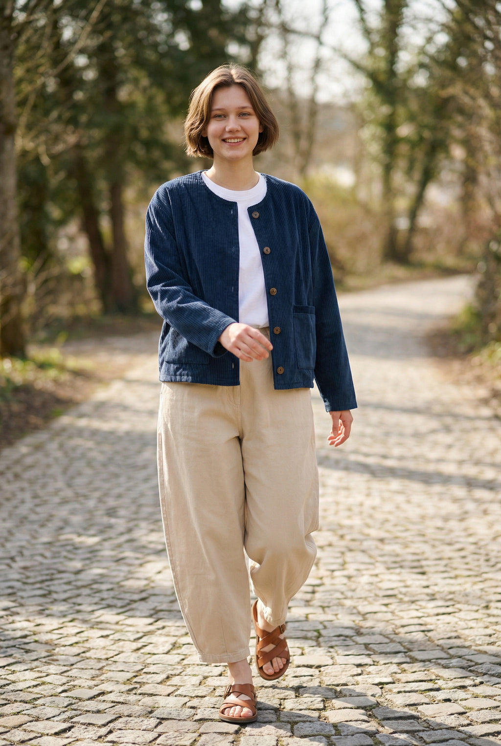 Normal Crazy - Short Jacket Navy coldore tussenjas
