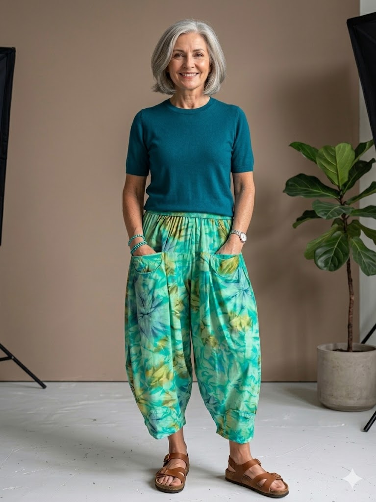 Normal Crazy - Sindy 7/8 - Print Tie-Dye Green
