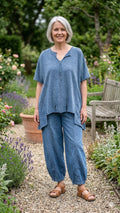 Sinne - Shirt Stonewashed - Jeansblauw