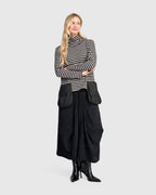 Alembika - Broek Cord Harem - Zwart - AP700B