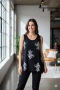 Angel Circle - Top Mouwloze KT1775 - Black/White