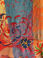 The Blue Turban - Wollen sjaal met ambachtelijk borduursel*