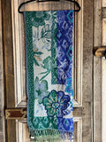 The Blue Turban - Wollen sjaal met ambachtelijk borduursel*