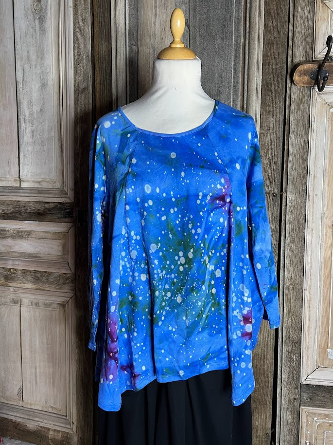 Normal Crazy - Shirt Moza - Tie Dye - Blauw