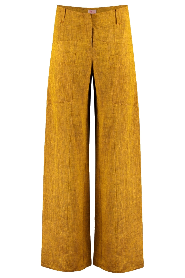 HeArt - Triangle broek linnen LNS - Yellow W44