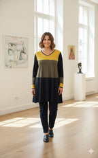 Angel Circle Tunic okergeel-bruin-zwart*