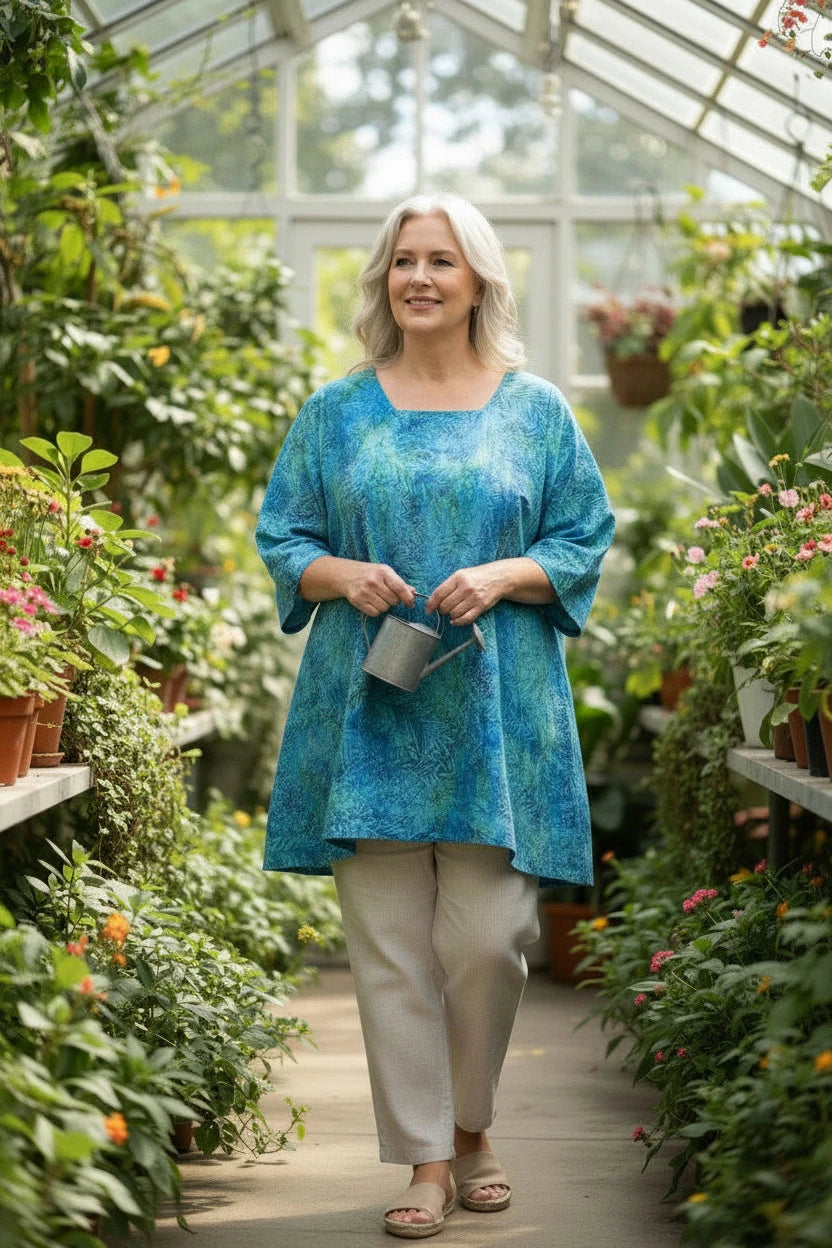 Luna Serena - Tuniek Claire XL - 39 Blauw groen turquoise