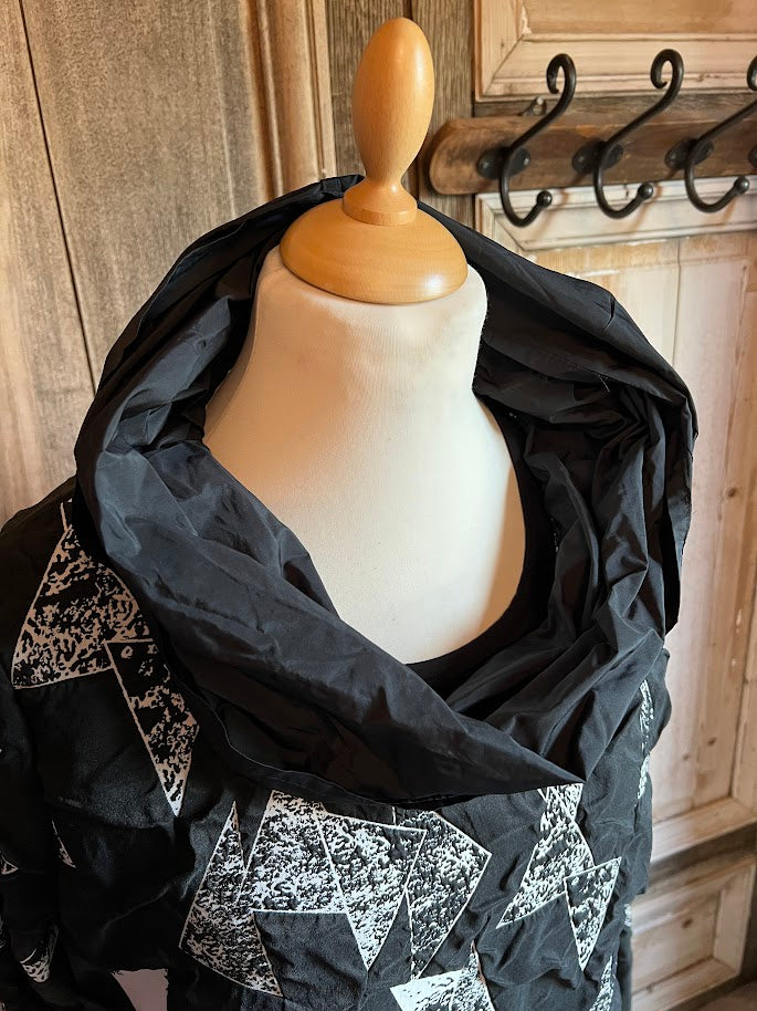 Sinne - Tuniek trui 2 verschillende stoffen - Black/white