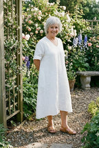 BB Style - Linnen jurk midi - Wit