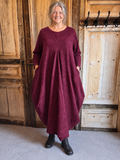 Normal Crazy - Dress Balon Babyrib - Bordeaux