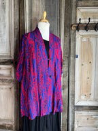 Angel Circle - Blouse/jasje KT3488P - Rood-Korenblauw zeefdruk