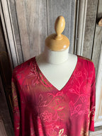 Angel Circle -  Jurk vicose - rood * Rood bloem
