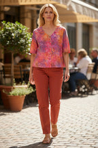 Normal Crazy - Blouse Botton Batik - korte mouw