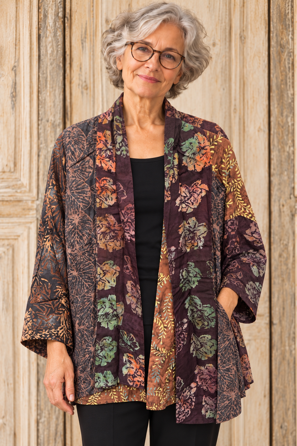Normal Crazy - 1 Short jacket +15 Patchwork Donkerbruin