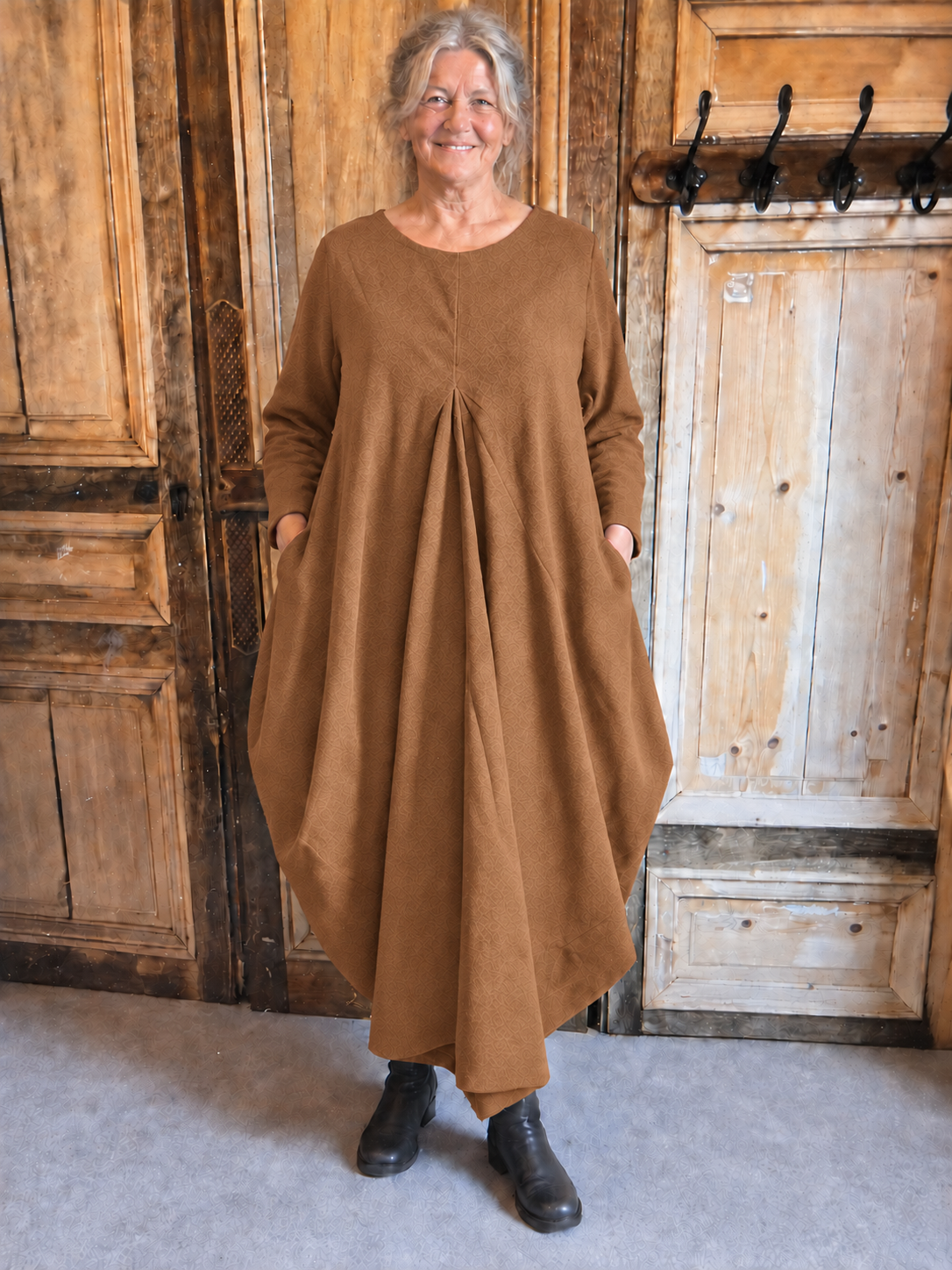Normal Crazy - Dress Balon Babyrib - Camel
