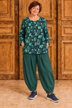 Normal Crazy -  Blouse New Moza lange mouw - Groen