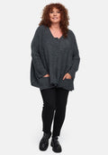 Amandine - Vest wijd kort - Antraciet