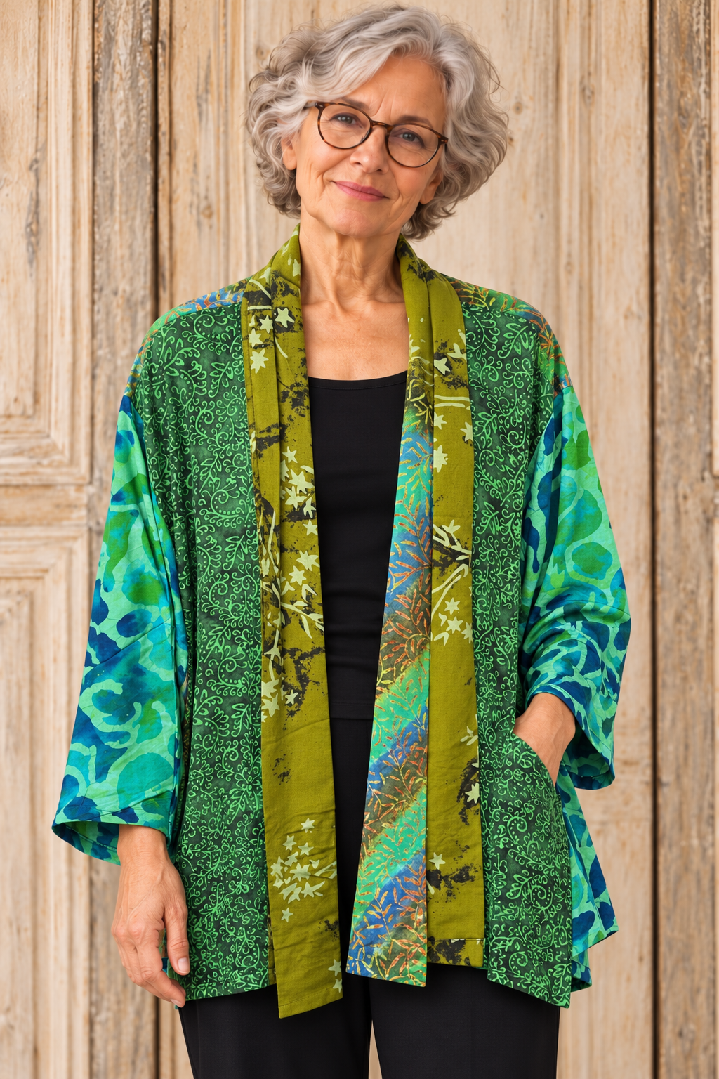 Normal Crazy - 1 Short jacket +15 Patchwork groen 2