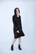 Bella Blue - Jurk - H56-R3967 - Zwart met print