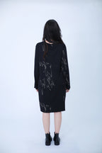 Bella Blue - Jurk - H56-R3967 - Zwart met print
