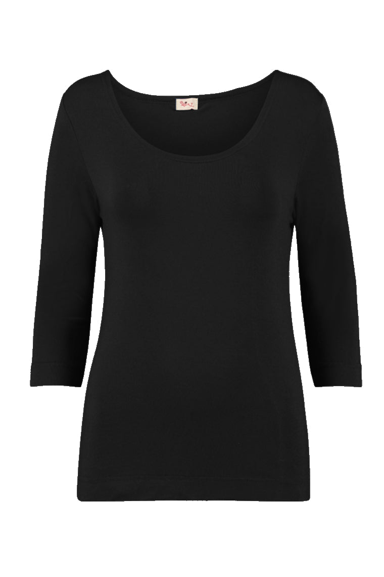 HeArt - Basic shirt 3/4 mouw - Black
