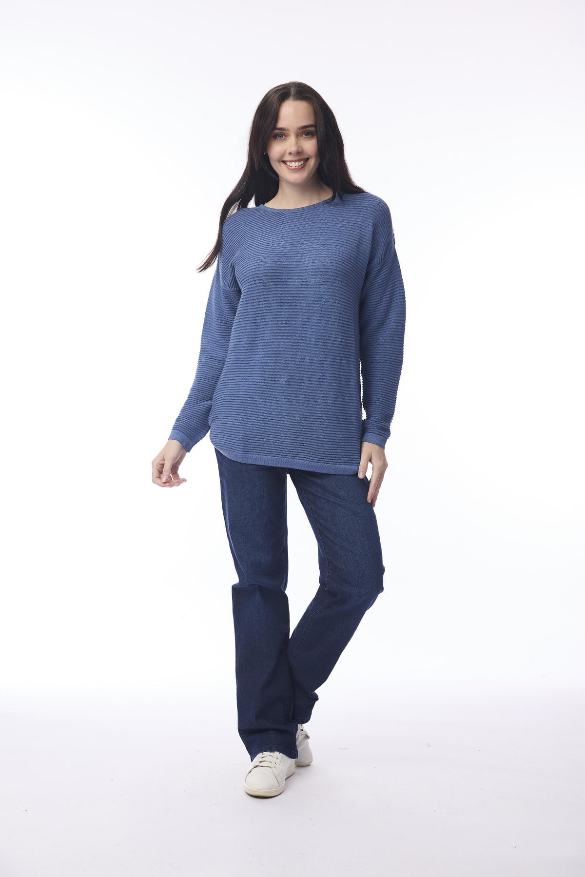 Orientique - Trui gebreid - Denim Melange - 1320