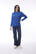 Orientique - Trui gebreid boothals - Cobalt - 1324