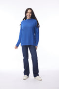 Orientique - Trui gebreid Waffle - Cobalt - 1334