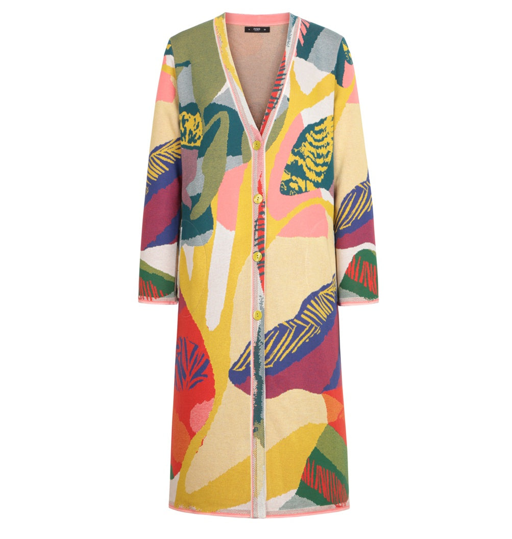 IVKO - V-hals vest - maximalist tropics pattern