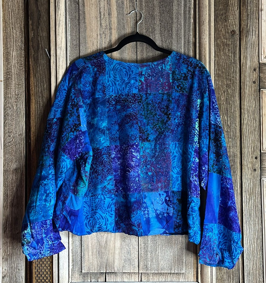 Normal Crazy - Kort jasje Patchwork - Blue
