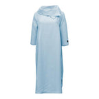E-Avantgarde - Jurk 100% linnen - blauw/groen - Maat XL