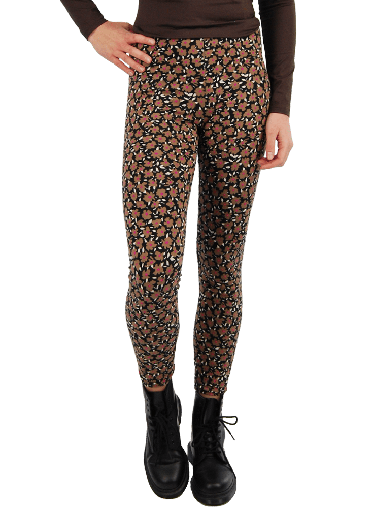 Boris - Basic legging van zacht elastisch katoen Bloemen print - nr. 3048