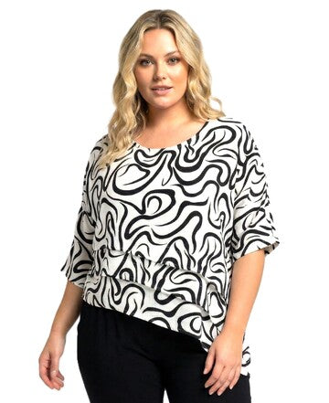 Luna Serena - Shirt Marcy - 02 Black/White
