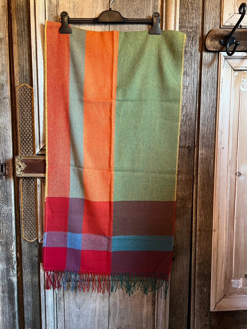 McNutt of Donegal - Sjaal Marino cashmere - groen /oranje #