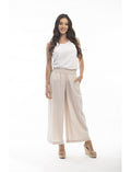 ORIENTIQUE – 3/4 linnen broek – Linen kleur*