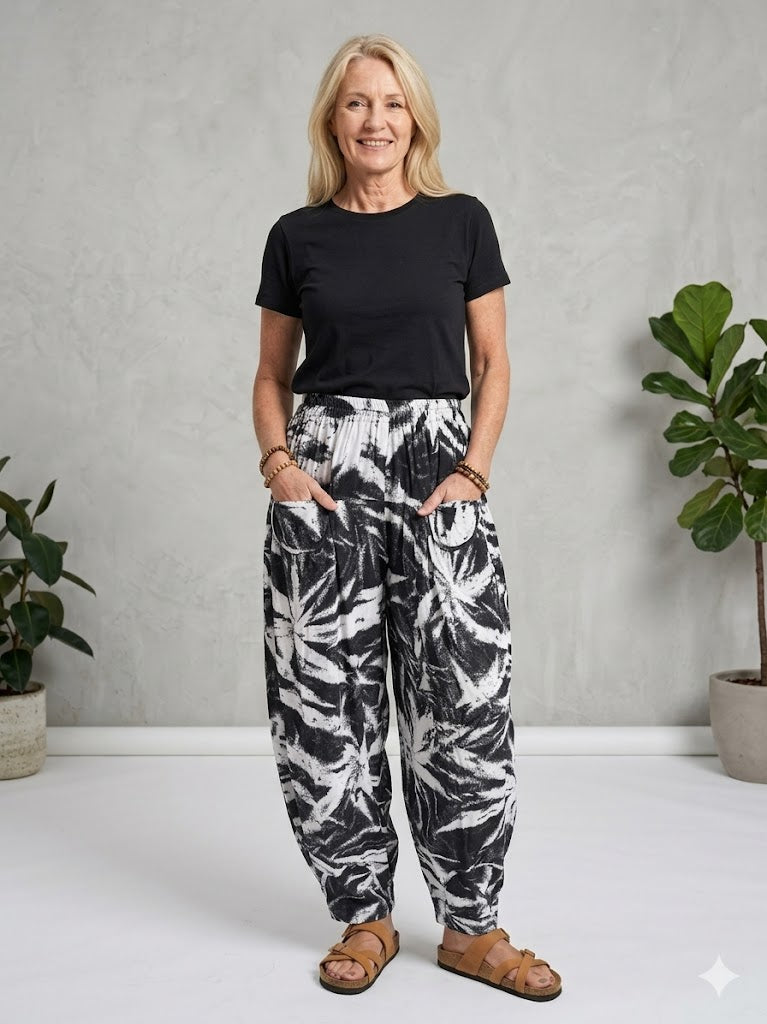 Normal Crazy - Sindy+10 cm - Print Tie dye - Black white