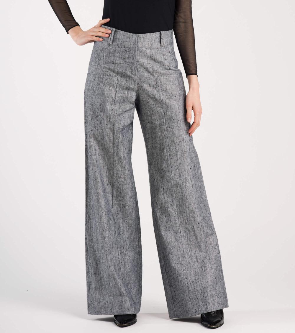 HeArt - Triangle broek linnen LNS - Grey W02