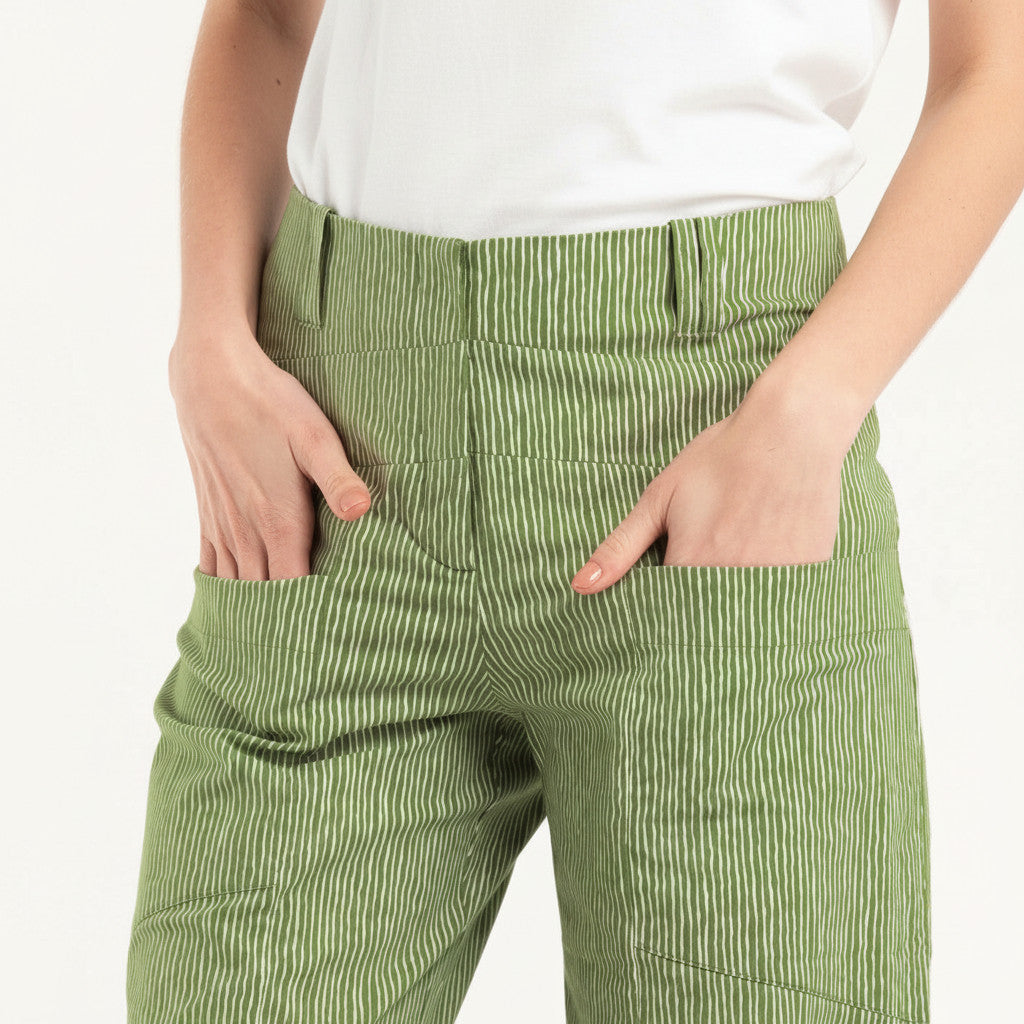 HeArt - Triangle broek CS2 - Print Green streep
