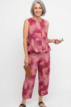 Ozai N Kü - Cropped broek Reflection 860694 - Fuchsia/Roze