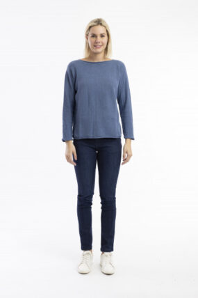ORIENTIQUE - Trui katoen - Denim