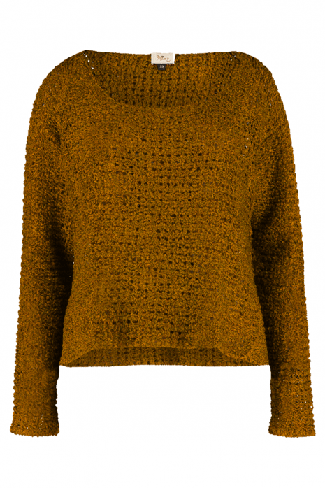 Heart – Chickadee sweater Cognac
