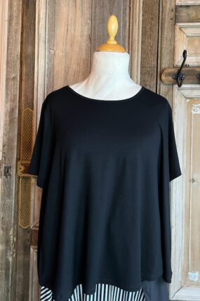 Luukaa - Basic Shirt 24Y136 - Zwart