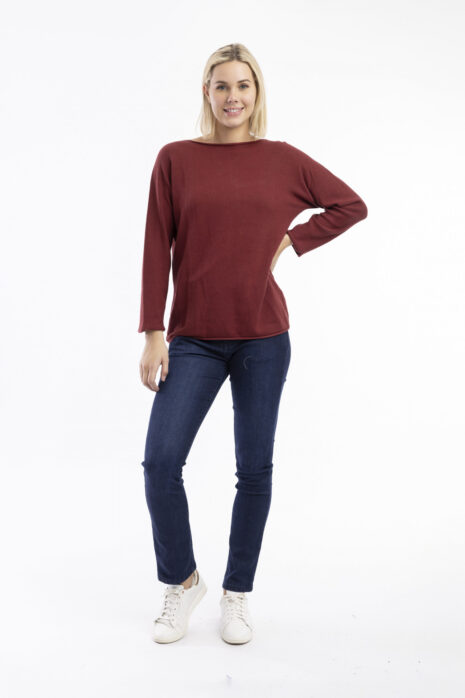 ORIENTIQUE – Trui katoen – Rust