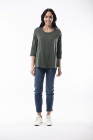 ORIENTIQUE - Basic T-Shirt - Sage Leaf