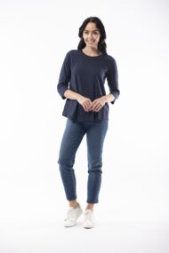 ORIENTIQUE - Basic T-Shirt - Navy