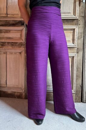 Aïno - Broek Bali - Waves dark lilac