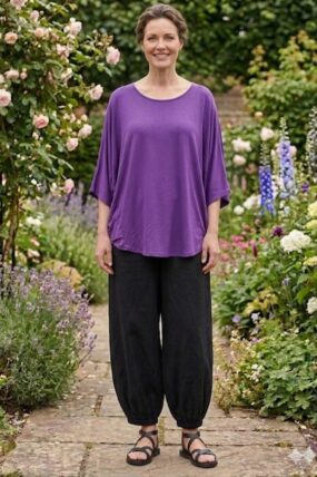 Angel Circle - Shirt vlindermouw - paars*
